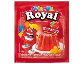 GELATINA ROYAL MORANGO  15 UN 25G